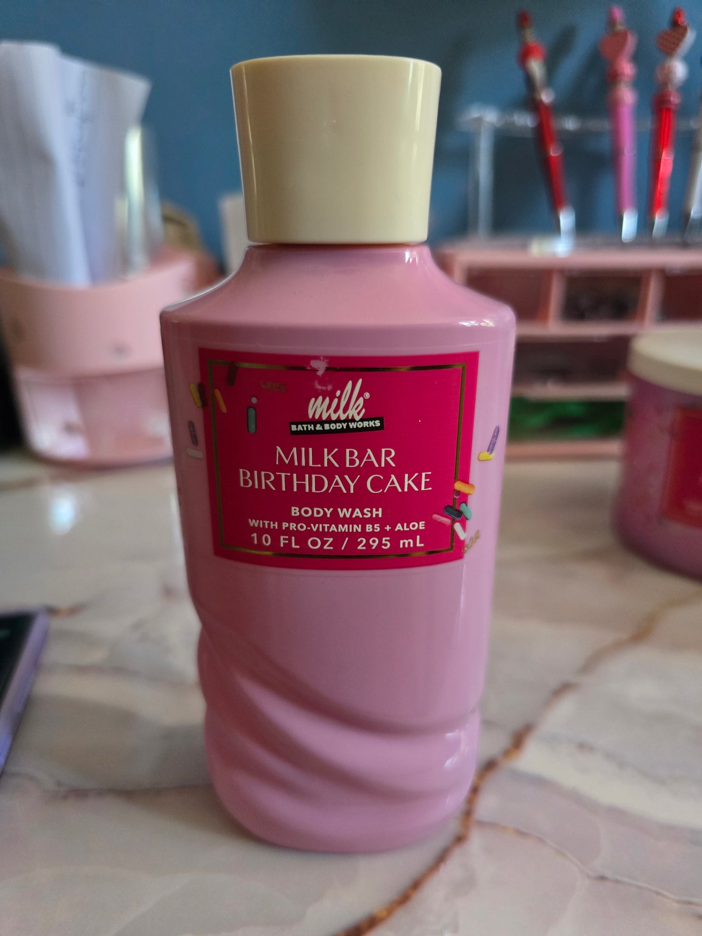 Body wash birthday cake